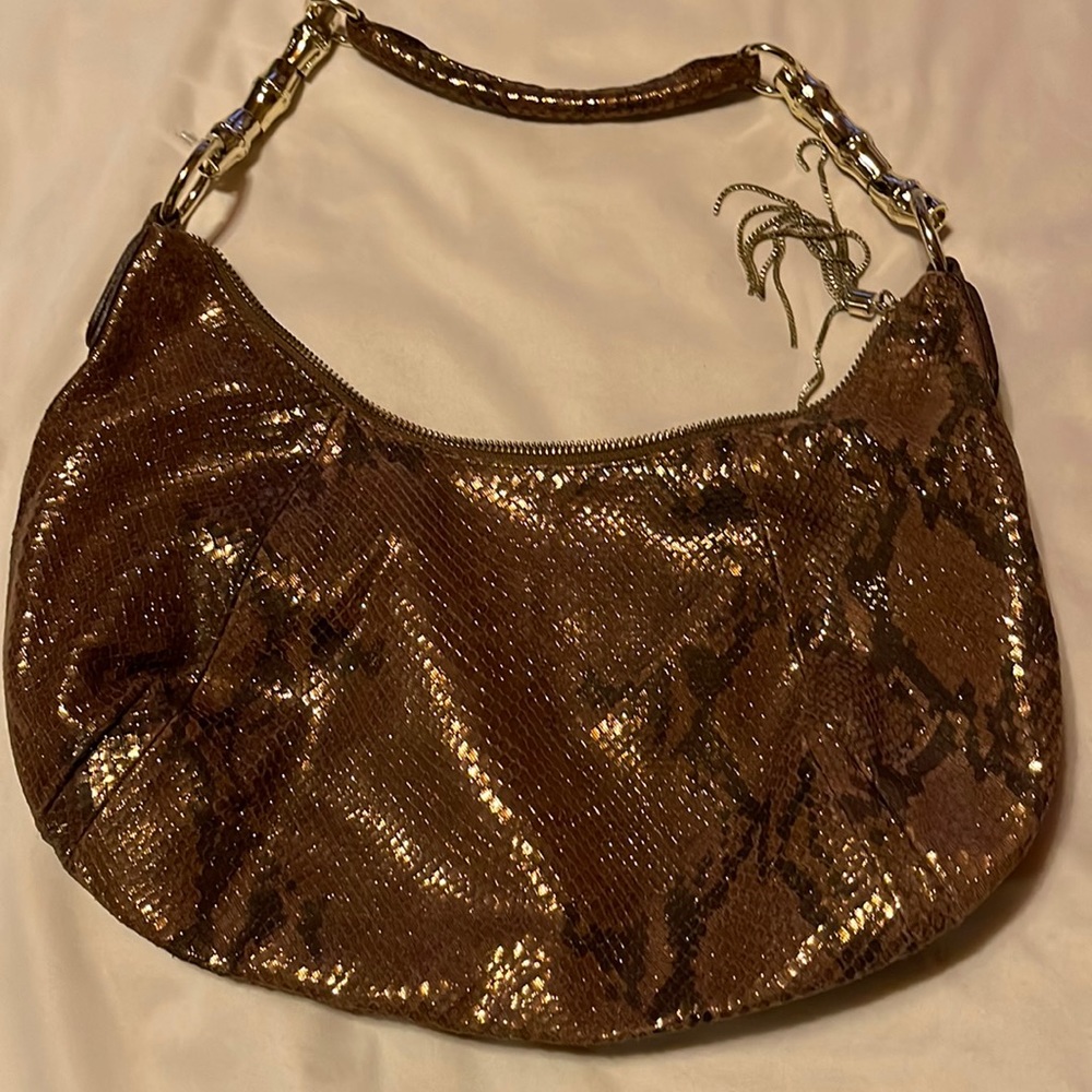 Banana Republic bronze metallic purse.
